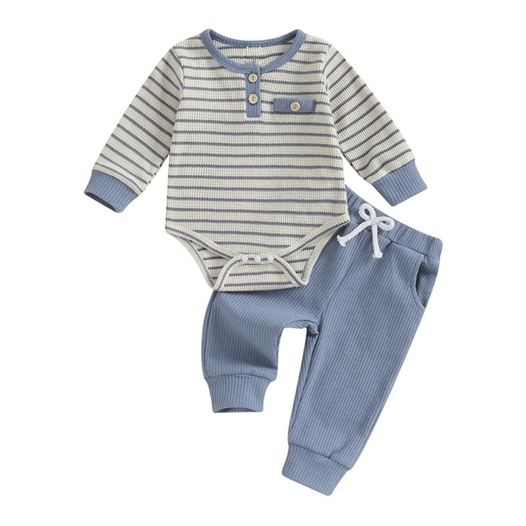 Waffle Stripes Two Piece Set
