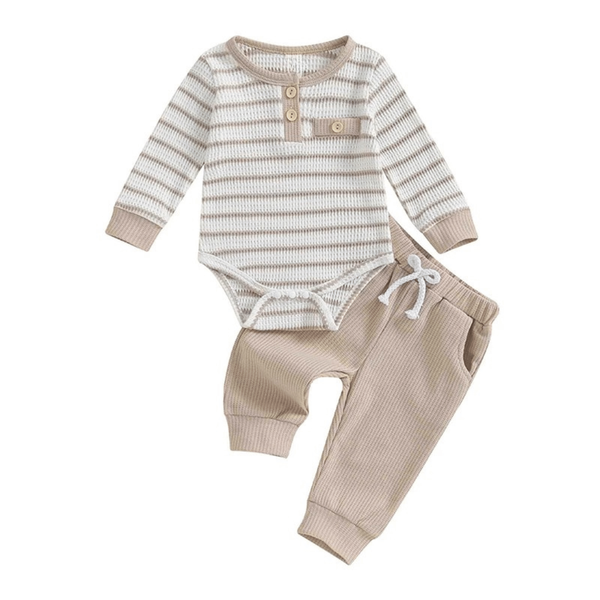 Waffle Stripes Two Piece Set